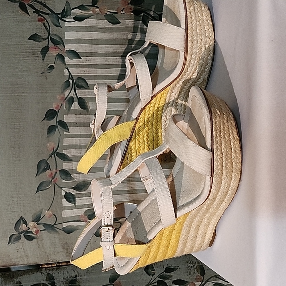 Women's GUC Canvas Platform Sandals size 7 1/2 M